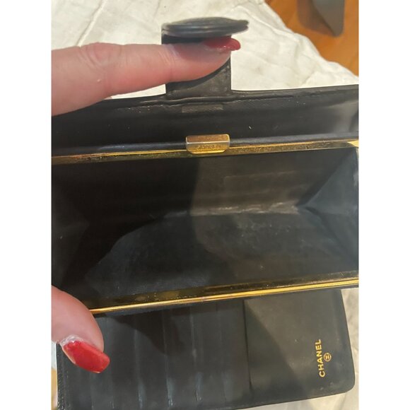 Authentic Chanel Long Bifold Wallet – Black Caviar Leather - Picture 9 of 11